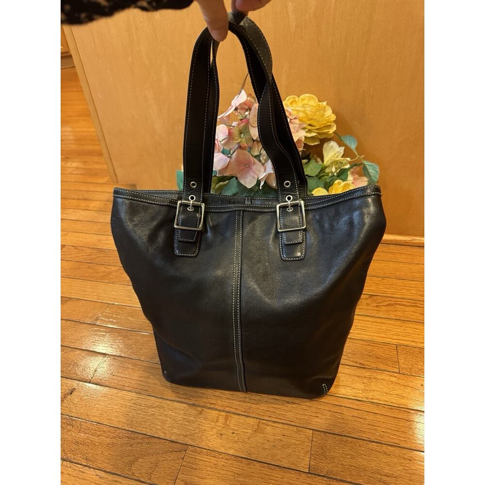 Coach 9573 black tote bag (pu100